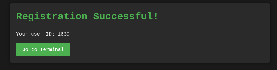Registration Successful